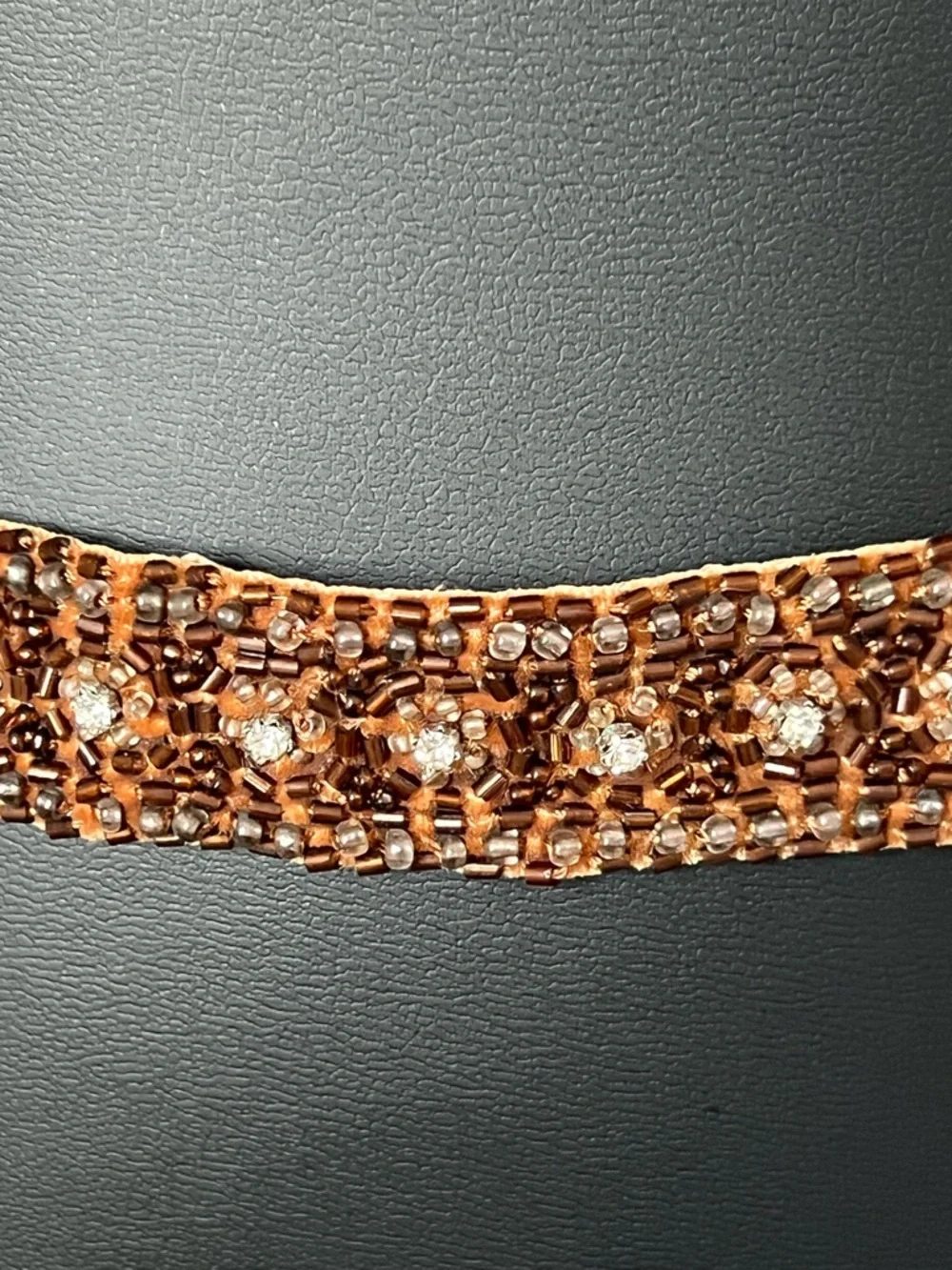 J. Crew Copper Beaded Accent Waist Ribbon Belt - Picture 3 of 3